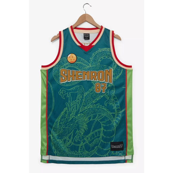 Dragon Ball Z Shenron Basketball Jersey DBZ 07 Patch Embroidered BoxLunch Medium - Picture 1 of 11